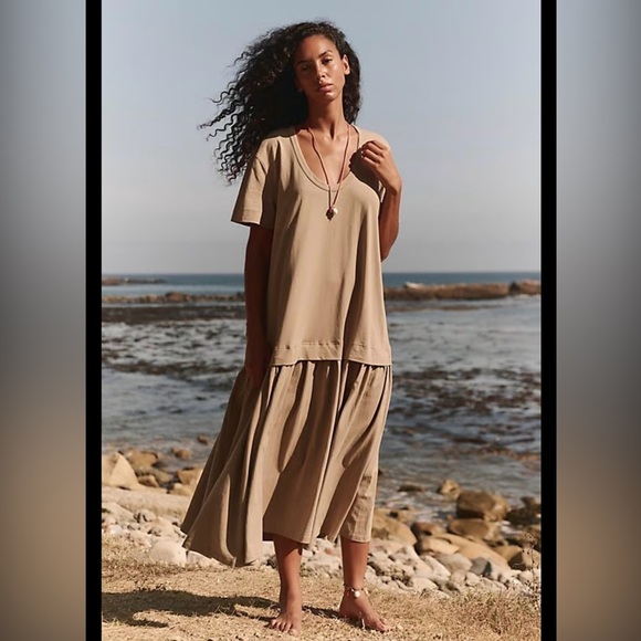 NWOT free people Herron Drop-Waist Maxi - Picture 1 of 15